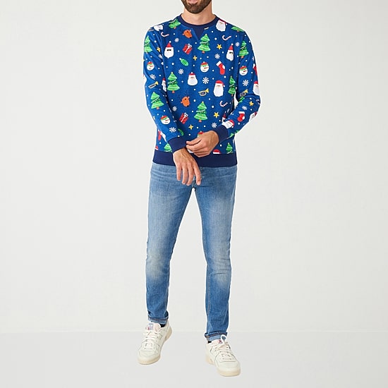 Novelty Mens Crew Neck Long Sleeve Regular Fit Graphic T-Shirt