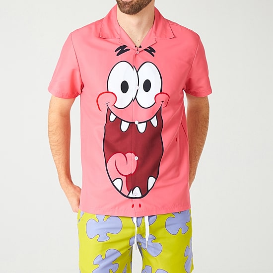 Novelty Mens Round Neck Short Sleeve Regular Fit Spongebob Graphic T-Shirt