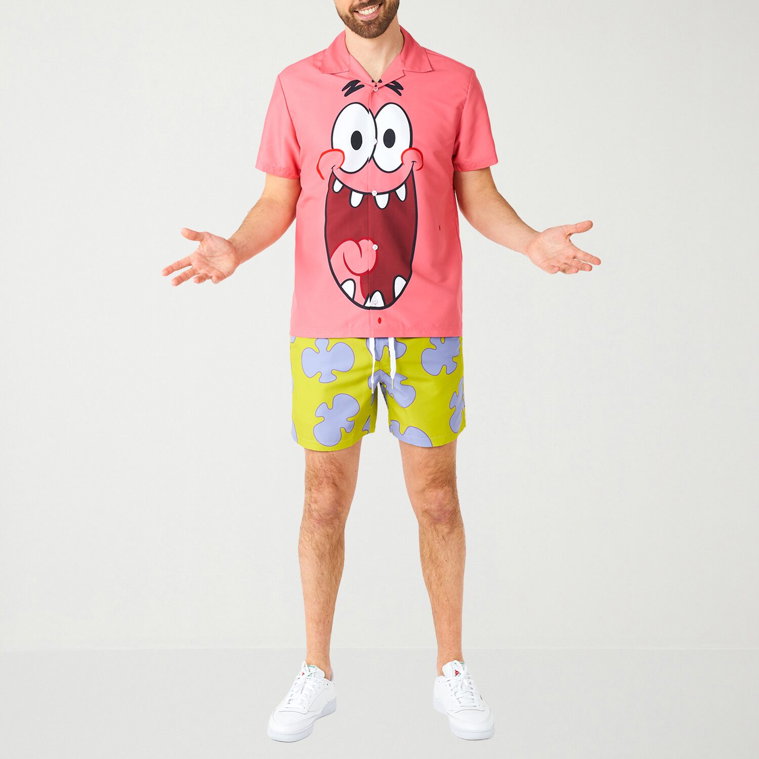 Novelty Mens Round Neck Short Sleeve Regular Fit Spongebob Graphic T-Shirt