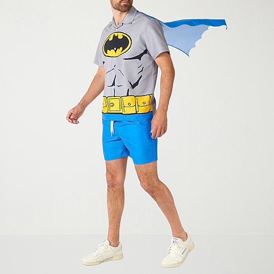 Novelty Mens Round Neck Short Sleeve Regular Fit Batman Graphic T-Shirt