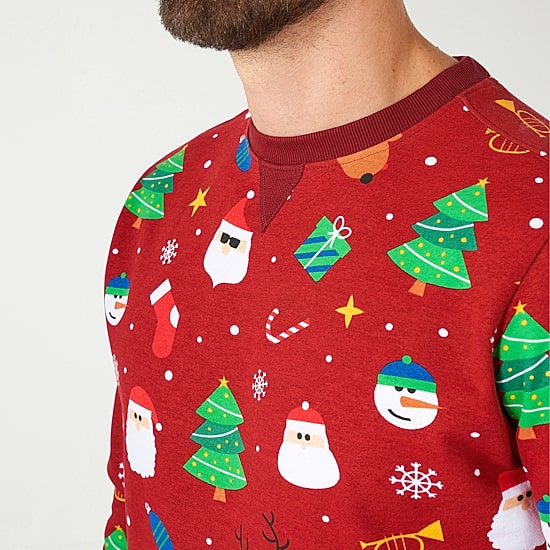 Novelty Mens Crew Neck Long Sleeve Regular Fit Graphic T-Shirt