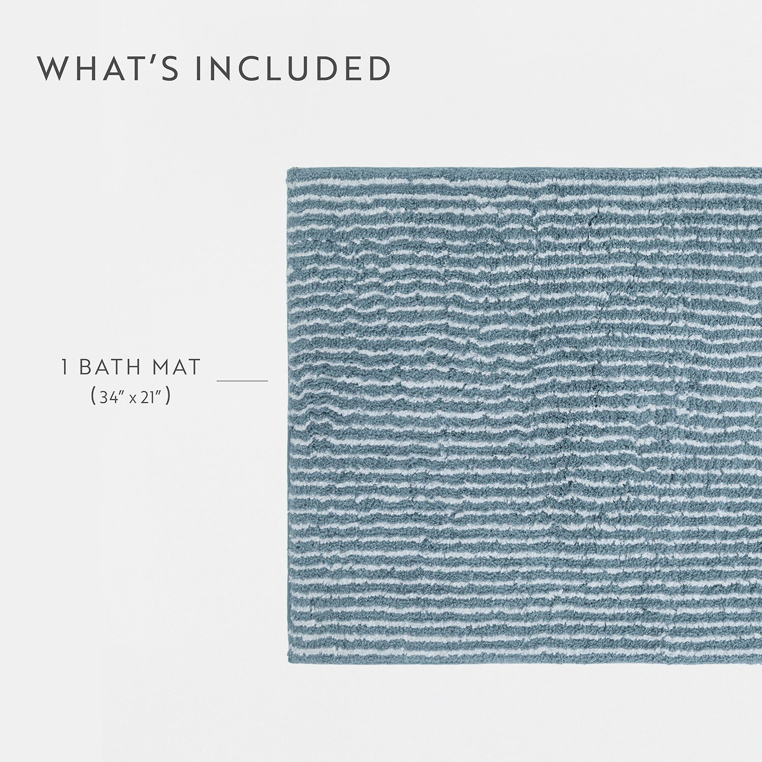 Casual Comfort Pinstripe Cotton Bath Mat