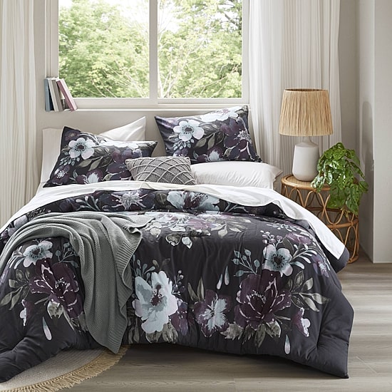 Madison Park Rita 3 Piece Floral Printed Cotton Comforter Set