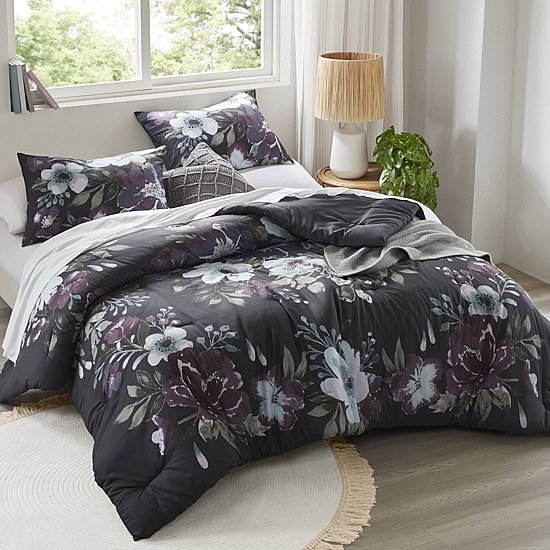 Madison Park Rita 3 Piece Floral Printed Cotton Comforter Set