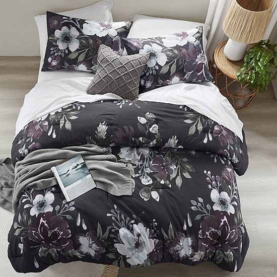 Madison Park Rita 3 Piece Floral Printed Cotton Comforter Set