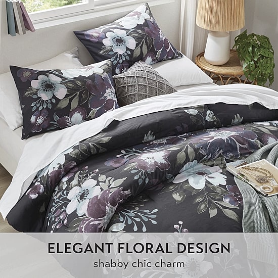 Madison Park Rita 3 Piece Floral Printed Cotton Comforter Set