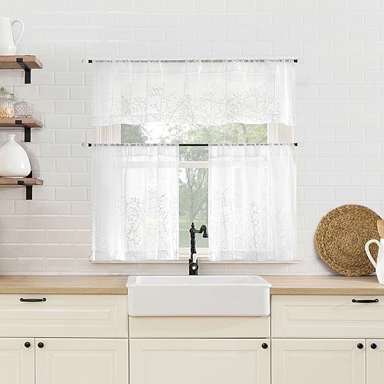 No 918 Eleanora 2-pc. Rod Pocket Window Tier