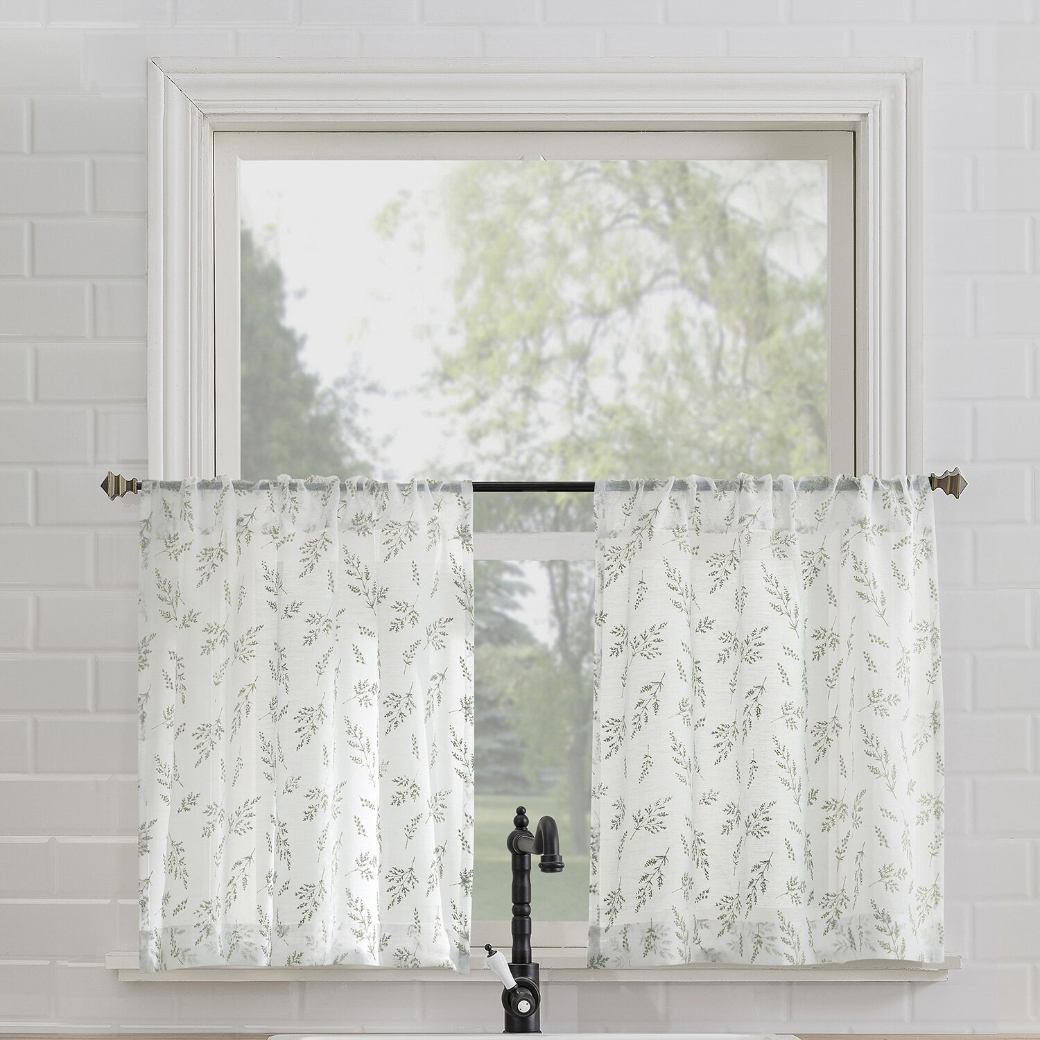 No 918 Rosemary 2-pc. Rod Pocket Window Tier