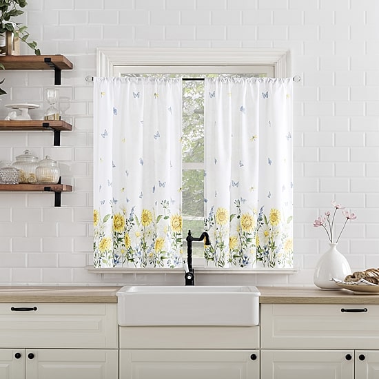 No 918 Spring Meadow 2-pc. Rod Pocket Window Tier