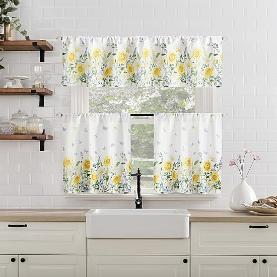 No 918 Spring Meadow 2-pc. Rod Pocket Window Tier