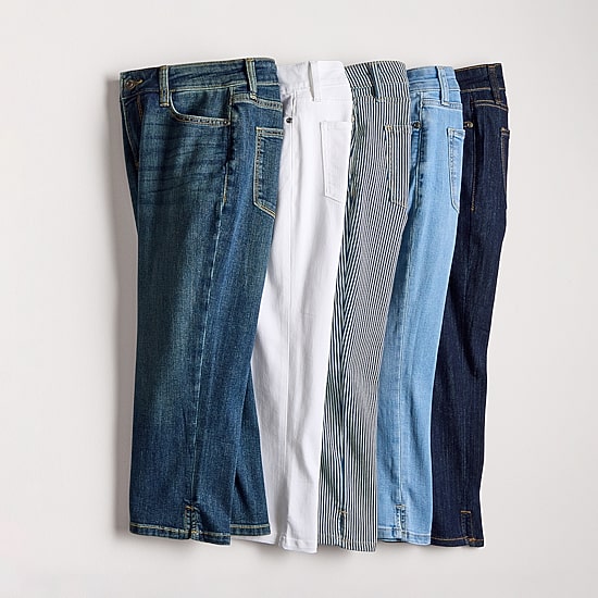 St. John's Bay Womens Secretly Slender Mid Rise Capri Jean