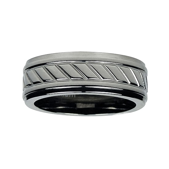  Mens 8mm Titanium Wedding Band 