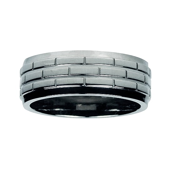 Mens 8mm Titanium Wedding Band 
