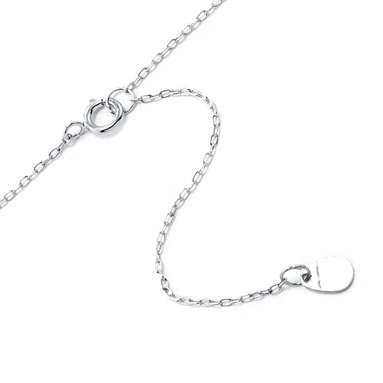 Silver Treasures Sisters Sterling Silver 16 Inch Cable Pendant Necklace