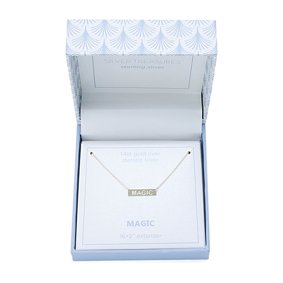 Silver Treasures Magic Womens 14K Gold Over Silver 16 Inch Pendant Necklace