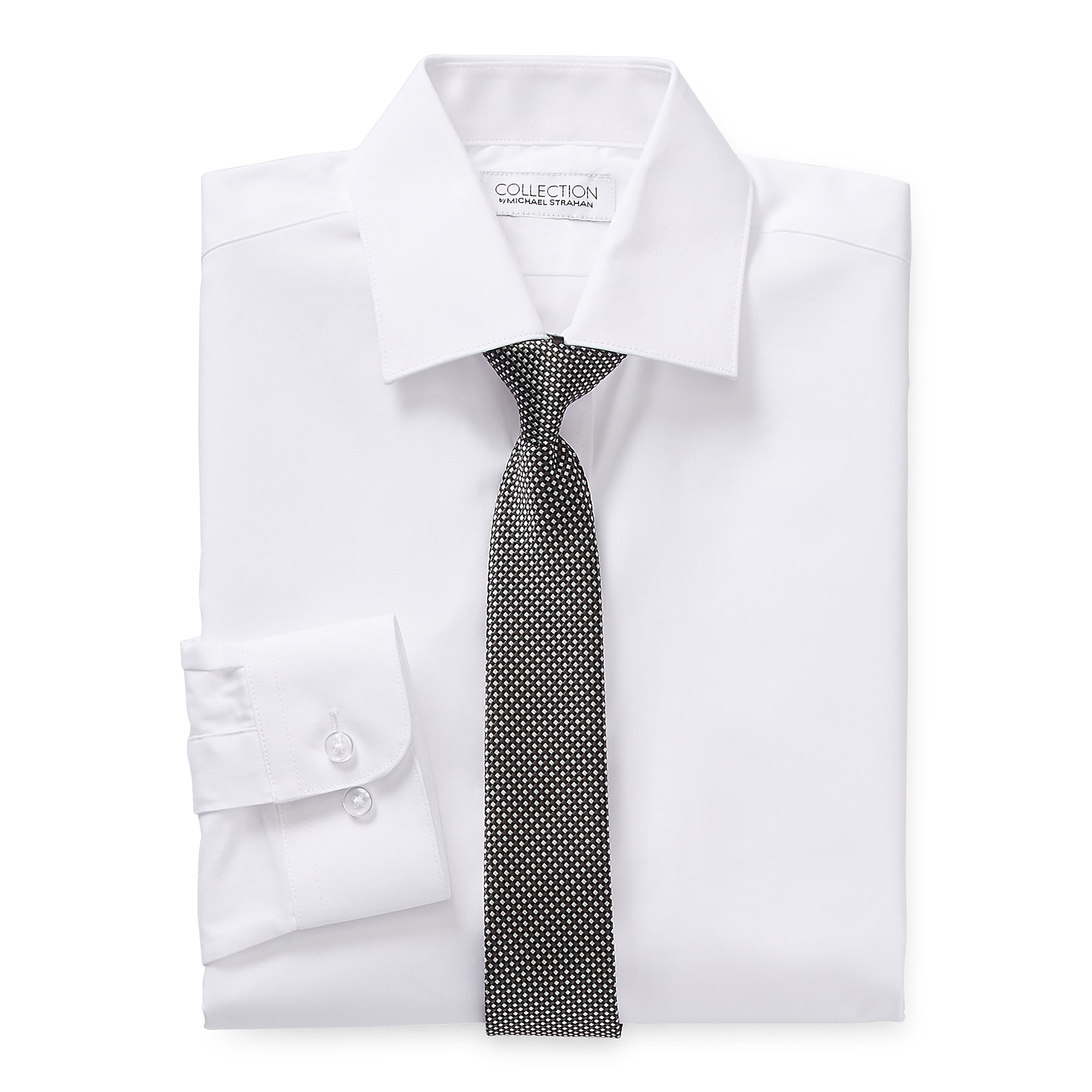 Collection By Michael Strahan Boys Long Sleeve Spread Collar Shirt + Tie Set