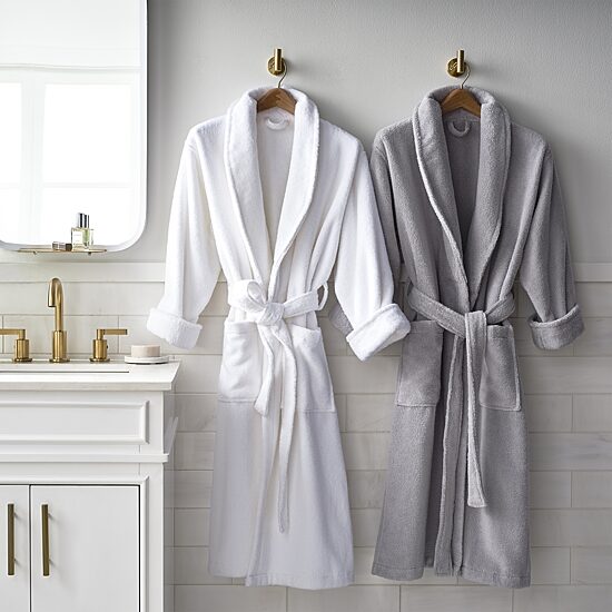 Loom + Forge Turkish Cotton Long Sleeve Terry Cloth Robe