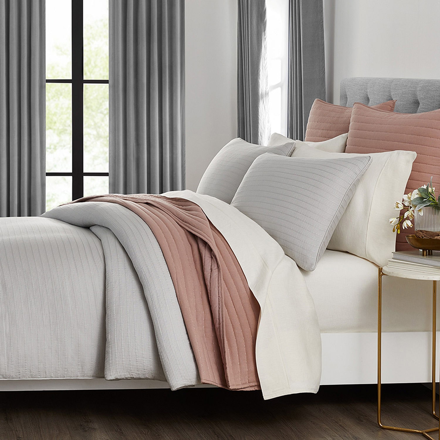 Fieldcrest Luxury Stripe Matelasse 3-pc. Duvet Cover Set