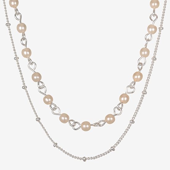 Bijoux Bar Delicates Beaded Womens 23 Inch Strand Necklace