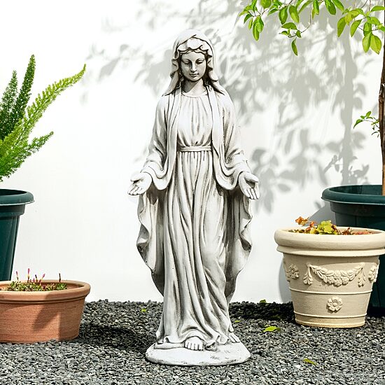 Glitzhome 30" Blessed Mother Mary Garden Statue