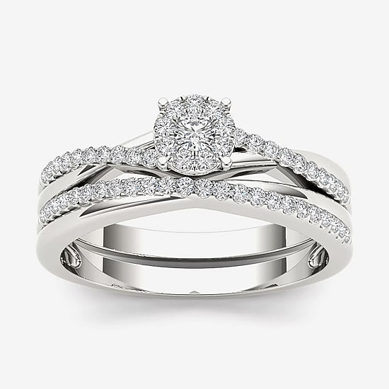 1/4 CT.T.W. Natural Diamond 10K White Gold Engagement Ring