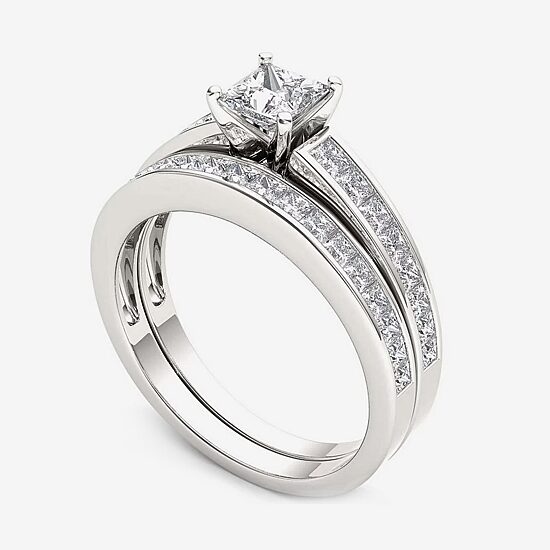 1 1/2 CT.T.W. Natural Diamond 14K Yellow Gold Bridal Set