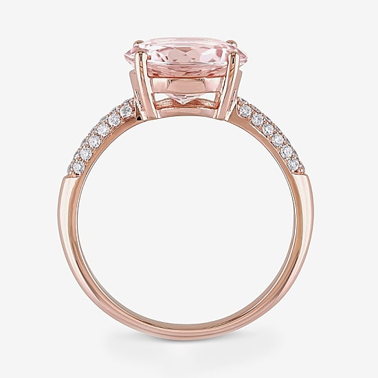 Pink Morganite 14K Gold Engagement Ring