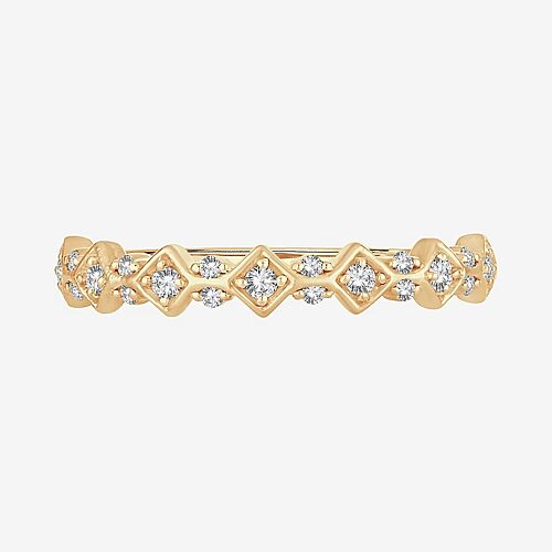 Modern Bride Womens 1/6 Ct. T.w. Natural White Diamond 10k Gold Wedding Band In Yellow