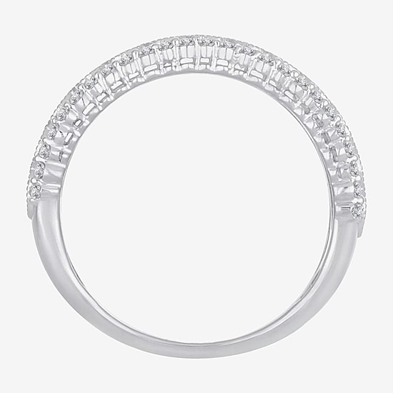 Womens 1 CT. T.W. Natural White Diamond 10K Gold Anniversary Wedding Band