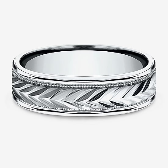 Mens 6MM 10K Gold Wedding Band