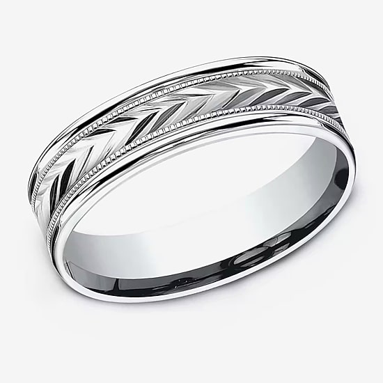 Mens 6MM 10K Gold Wedding Band