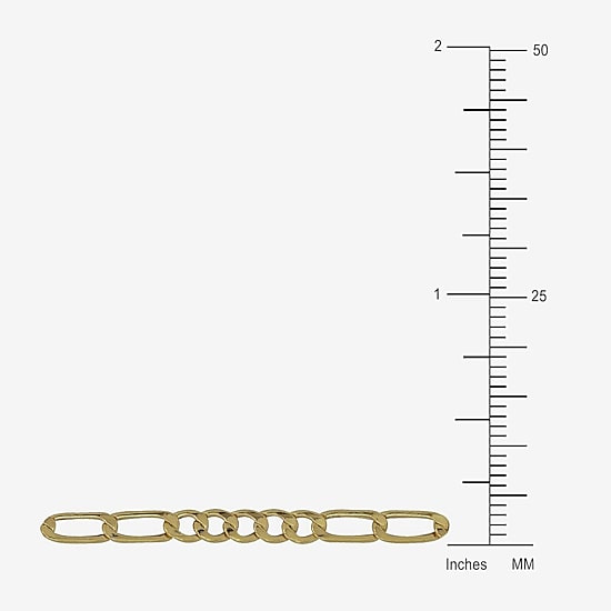 10K Yellow Gold 2.9mm 18" Hollow Figaro Chain