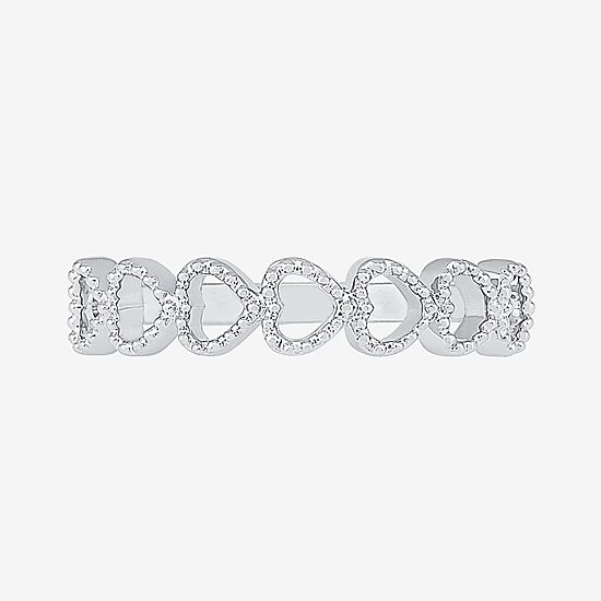 Womens 4MM 10K Gold Heart Band