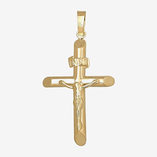 14K Gold Crucifix Pendant 