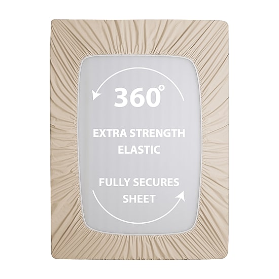 Swift Home Ultra Soft Easy Fit Elastic Extra Deep Pocket Wrinkle Resistant Fitted Sheet