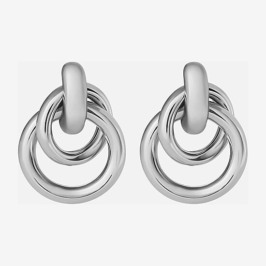 JS Jessica Simpson Silver Tone Womens Drop Earrings
