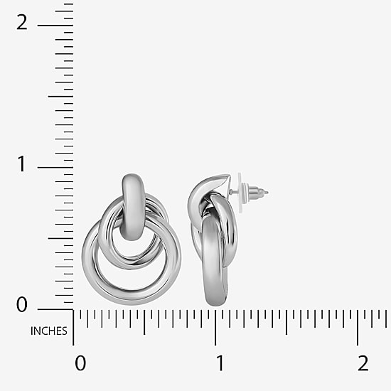 JS Jessica Simpson Silver Tone Womens Drop Earrings