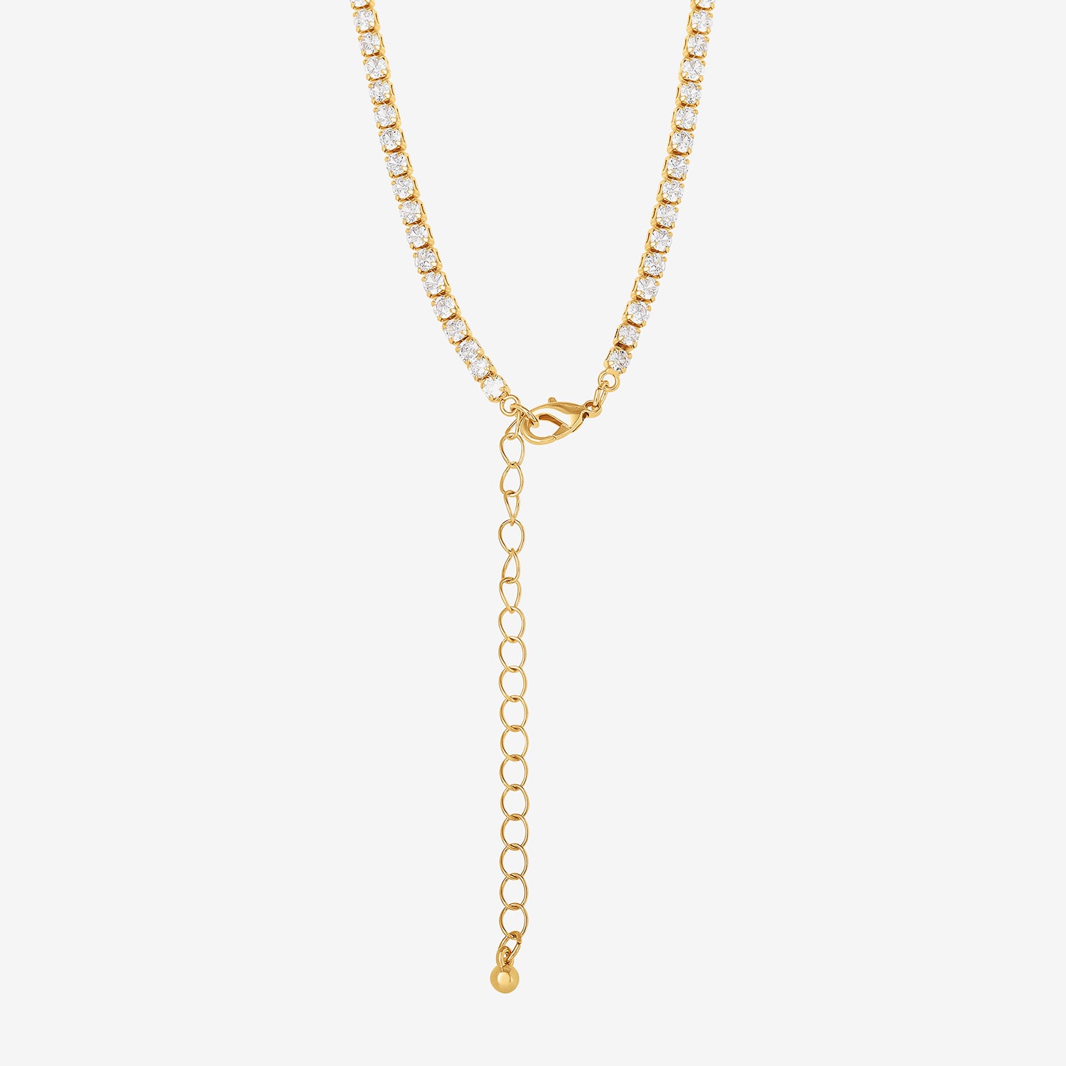 JS Jessica Simpson Gold Tone Womens Glass Alloy 15 Inch Pendant Necklace