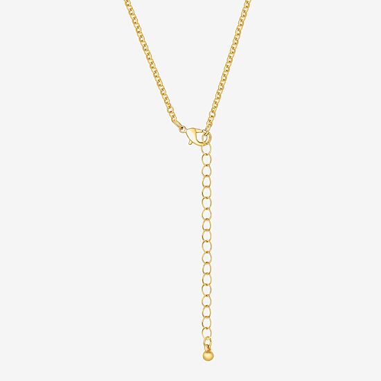 JS Jessica Simpson Gold Tone Womens Glass Butterfly Heart 2-pc. Necklace Set