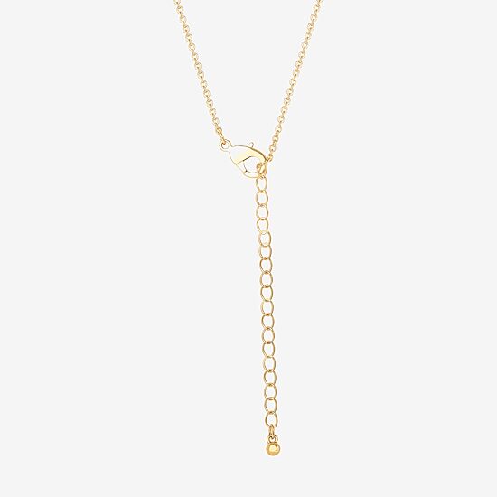 JS Jessica Simpson Gold Tone Leopard Womens Multi Color Glass Alloy 18 Inch Pendant Necklace