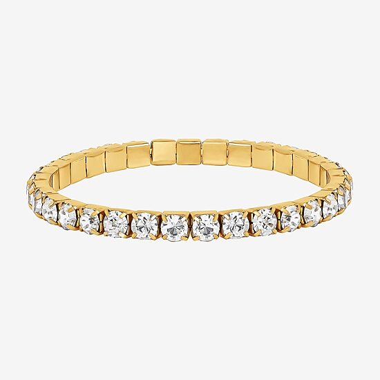JS Jessica Simpson Gold Tone Womens 3-pc. Glass Bracelet Set