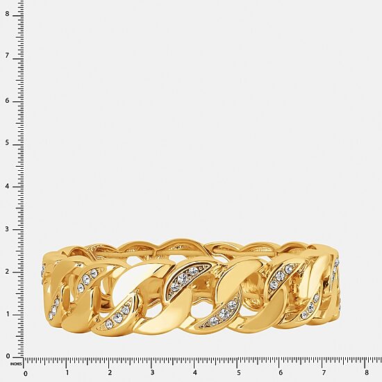 JS Jessica Simpson Gold Tone Womens Glass Stretch Bracelet