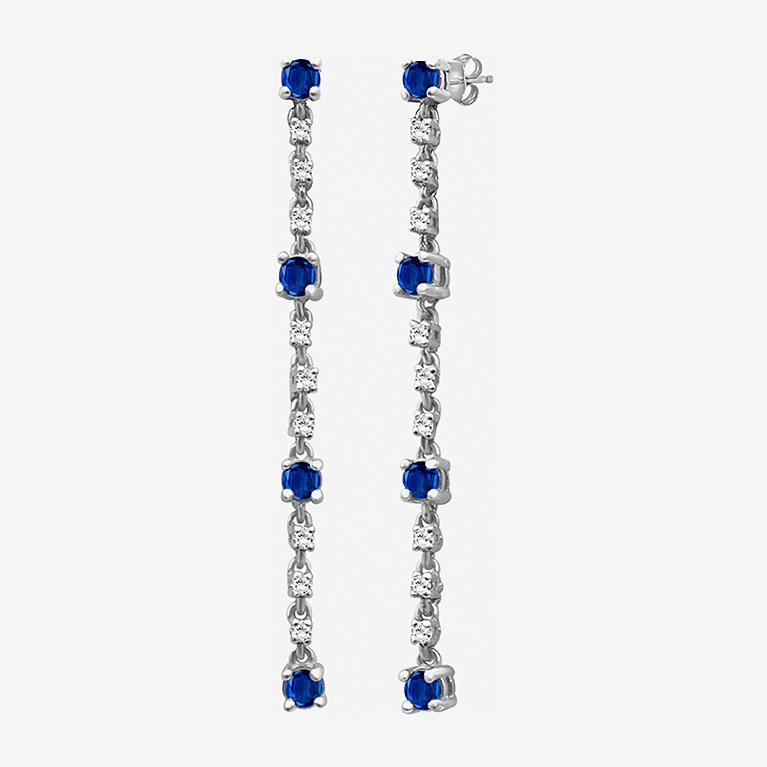 Womens Diamond Accent Gemstone 10K Gold Drop Earrings