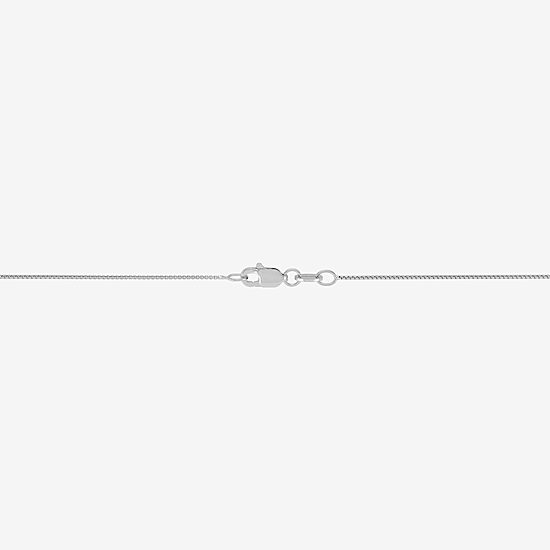 Womens White Cubic Zirconia Sterling Silver Cross Heart 18 Inch Pendant Necklace