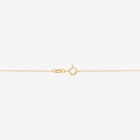 Womens White Crystal 14K Gold Over Silver Butterfly 18 Inch Pendant Necklace