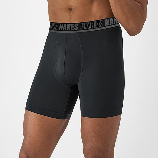 Hanes Moves X-Temp Performance Total Support Pouch Mens 4 Pack Support Pouch Boxer Briefs Umsbe4