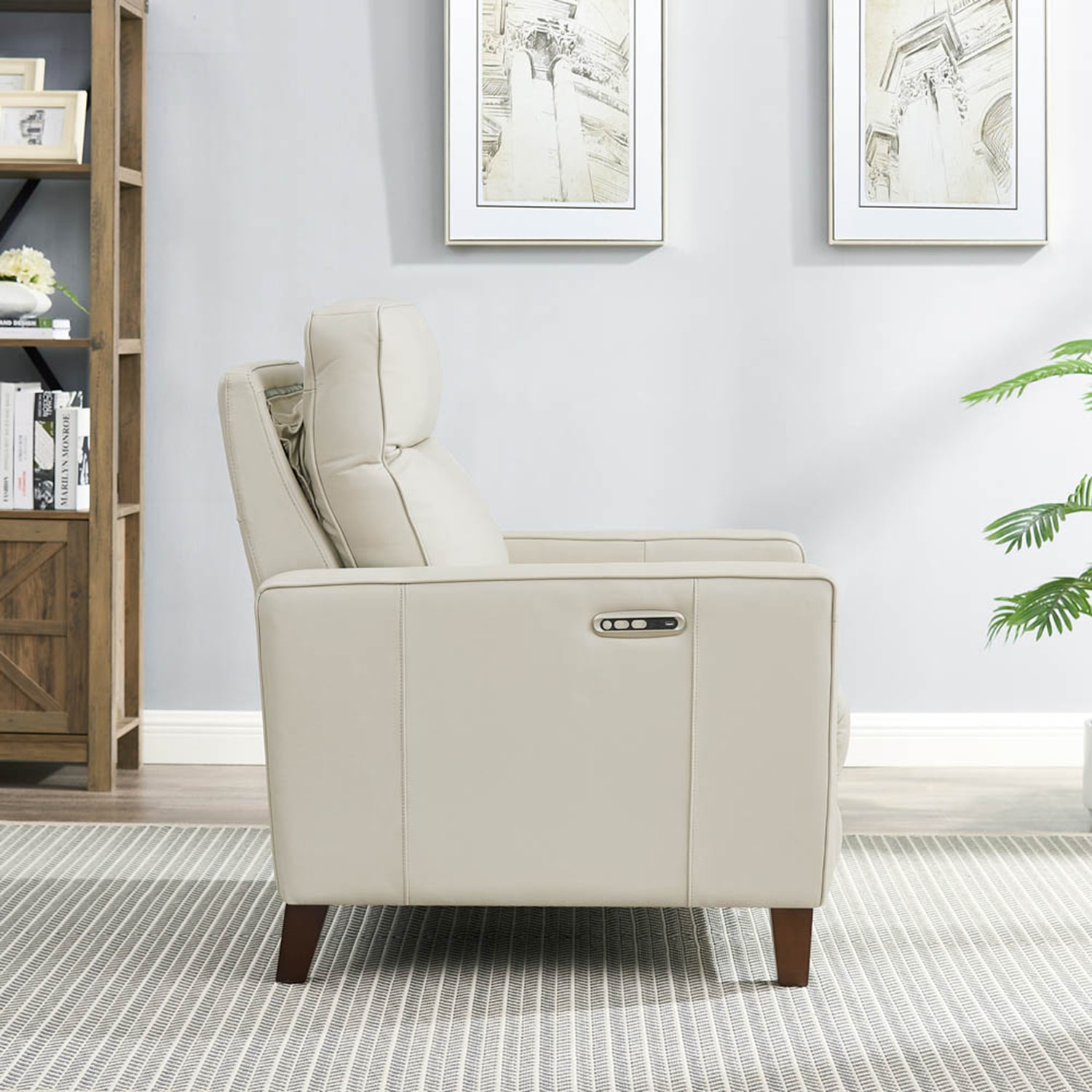 Ashby Upholstered Roll Arm Recliner