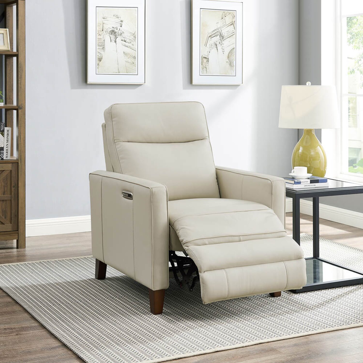 Ashby Upholstered Roll Arm Recliner