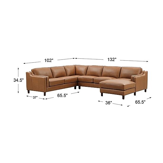 Bella Upholstered Right Chaise Sectional