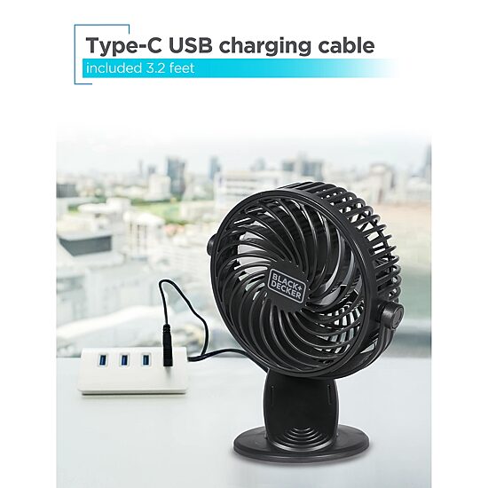 Black+Decker 4 " Desk Mini Fan